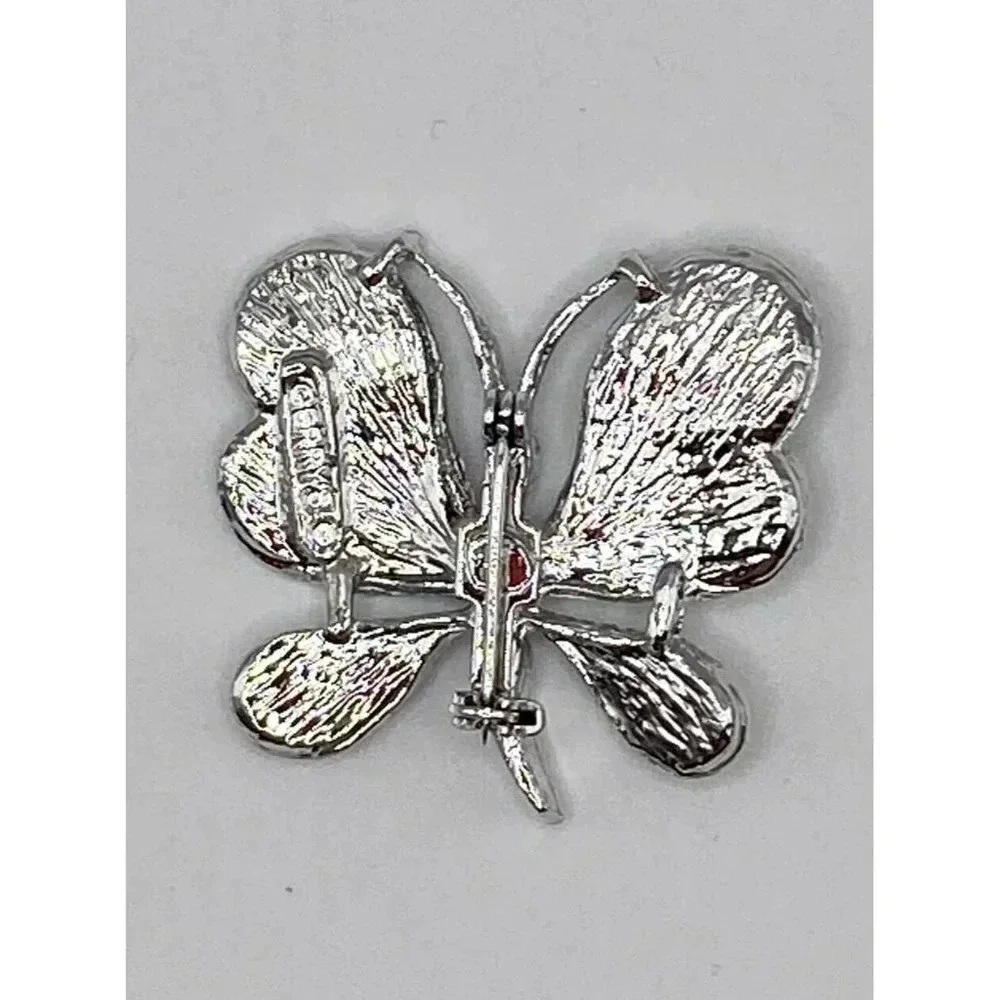 Vintage Signed Silver Tone Figural Gerry’s Butterfly Brooch Pin 1.5” X 1.5” - Picture 6 of 6